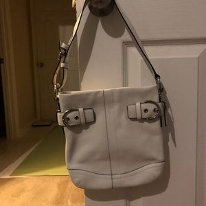 Vintage Coach leather white bag